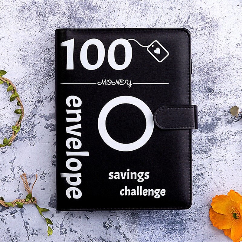 100 Envelopes Saving Money Challenge Binder, A5 Savings Binder With Cash Envelopes For Planning And Saving