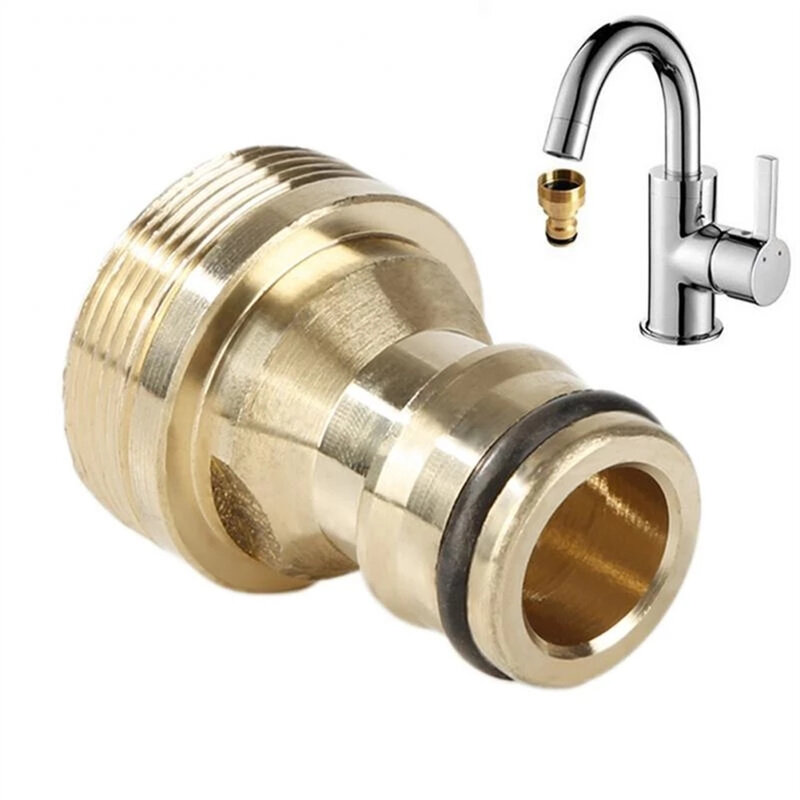 Connecteur de robinet en laiton, adaptateur de robinet, accessoires de tuyau, filetage mâle, industrie extérieure, maison