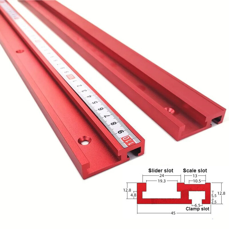 30 Type T-slot 45 Type 70 Type Miter Track 800/1000/1220mm Chute Track Stop Limit Aluminum Alloy Guide Rail Carpenter DIY Tool