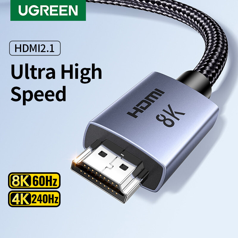 UGREEN HDMI 케이블, PS5 샤오미 TV 박스용, USB C 허브, 초고속 인증, 8K @ 60Hz 케이블, 48Gbps 돌비 비전 HDCP2.3