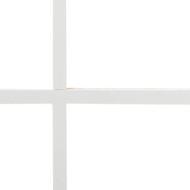 Curto desktop janela painel Shoji tela, 3 painéis, branco, 2 pés