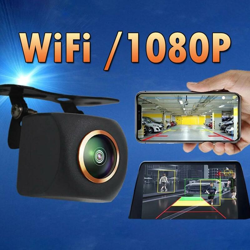 Câmera de visão traseira do carro sem fio, 1080P, 170 graus, 12V, USB, 2.4, IP67 impermeável, noite invertendo, C9t0