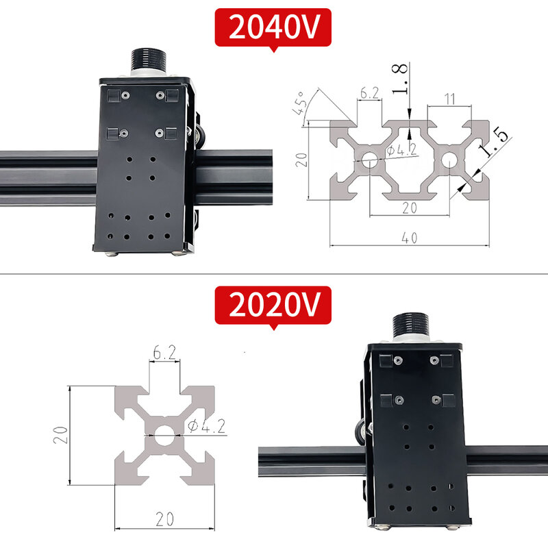 Dapat Diangkat Atas dan Ke Bawah Laser Penyesuaian Fokus Pemegang untuk 2-Aixs CNC Laser Engraver untuk Menyesuaikan Tinggi