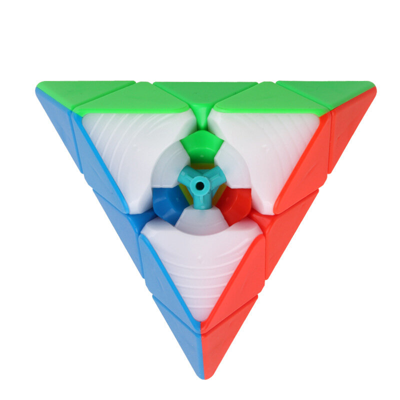 Yongjun Magnet Tanpa Stiker Kubus Piramida Ajaib Magnet Kubus Kecepatan Teka-teki Segitiga untuk Anak-anak Hadiah Mainan Teka-teki Kubus