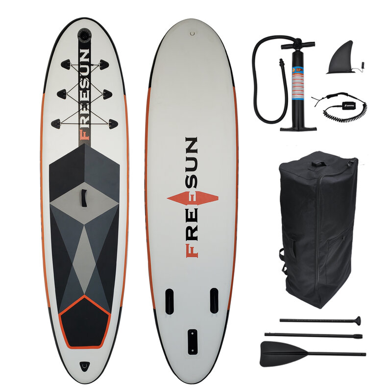 Prancha de surf inflável com combo, EVA antiderrapante, pronta para enviar, design clássico, 10 pés