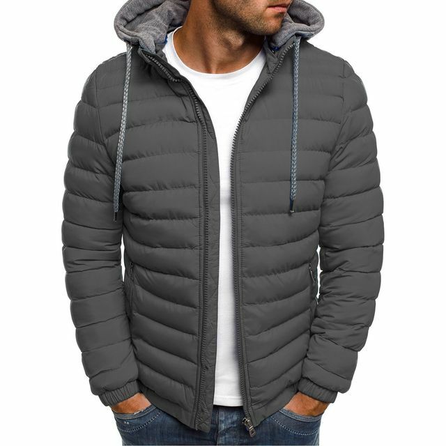 Chaqueta de algodón con capucha para hombre, abrigo informal cálido, ropa de calle, chaqueta acolchada, otoño e invierno, nuevo