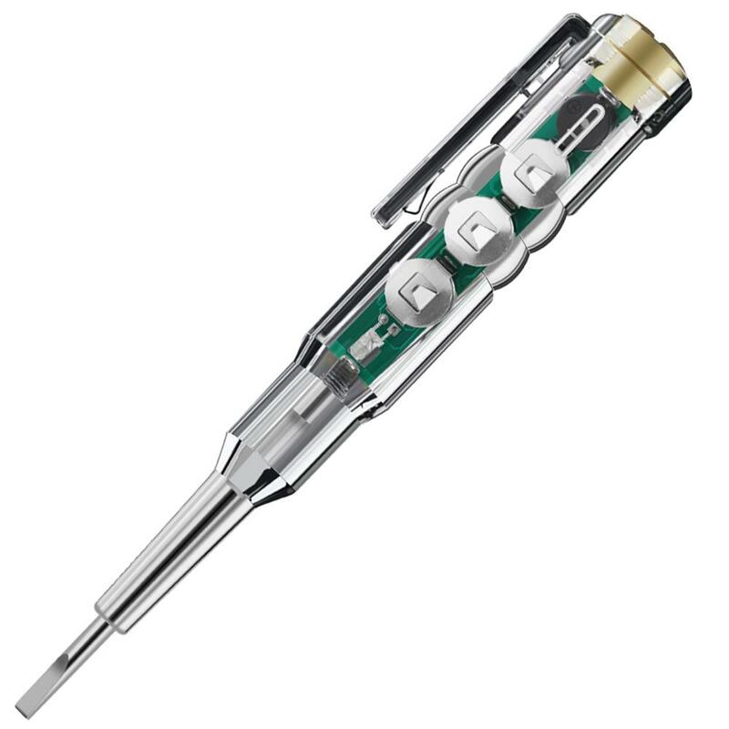 AC24-250V DC12-24V Intelligent Voltage Tester Pen cacciavite elettrico Test Pencil indicatore del circuito del rilevatore di potenza a induzione