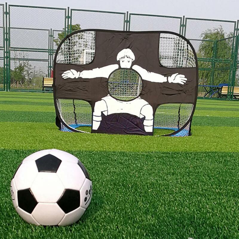 Portería de fútbol práctica construcción robusta Nylon resistente juegos de fútbol portería niños suministro de entrenamiento