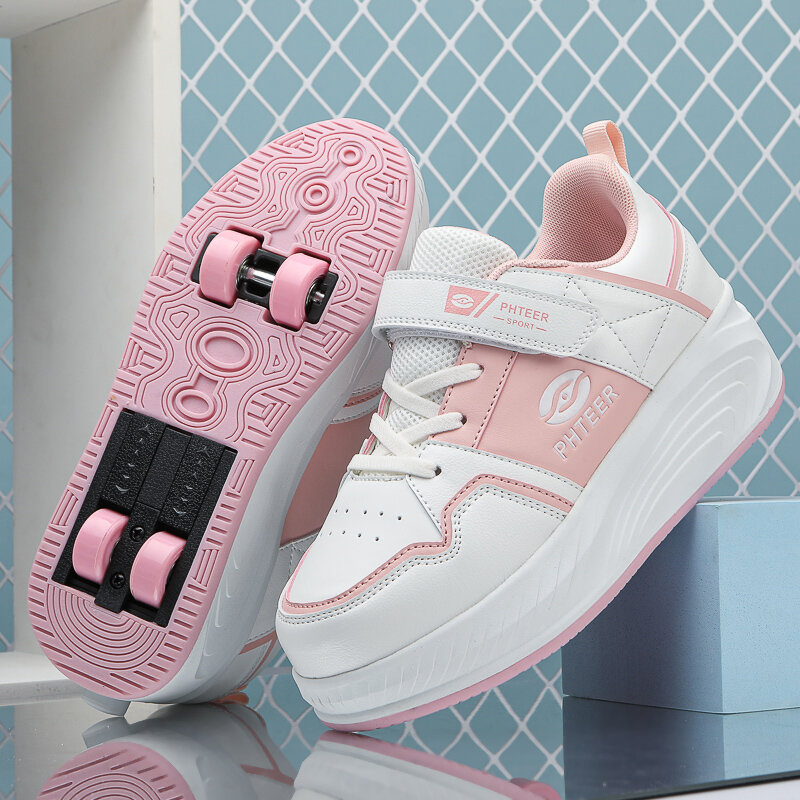 2024 nowe fajne dziecięce buty do chodzenia dla chłopców dziewcząt najwyższej jakości młodzieżowe buty do szaleństwa cztery koła designerskie buty do jazdy na łyżwach