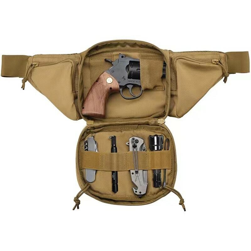 1 buah tas pinggang pria nilon Hiking kantung ponsel olahraga luar ruangan 2024 baru berburu mendaki berkemah tas sabuk dengan gesper