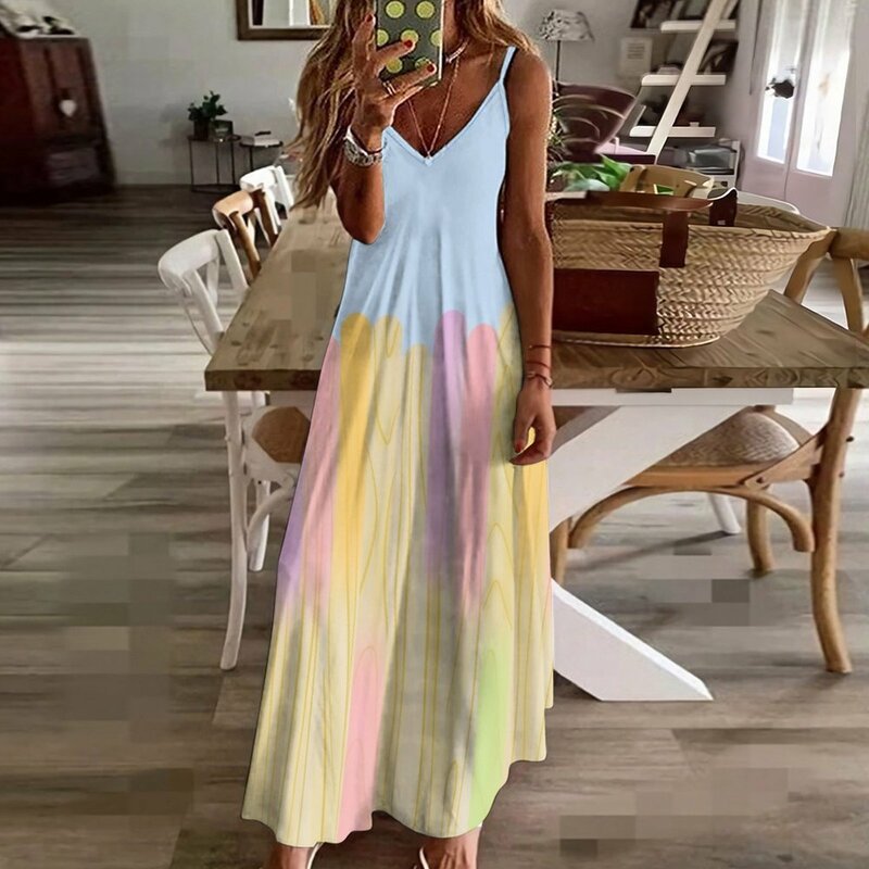 Popsicle-Robe murale en fibre pour femmes, robes d'été pour femmes, 2024