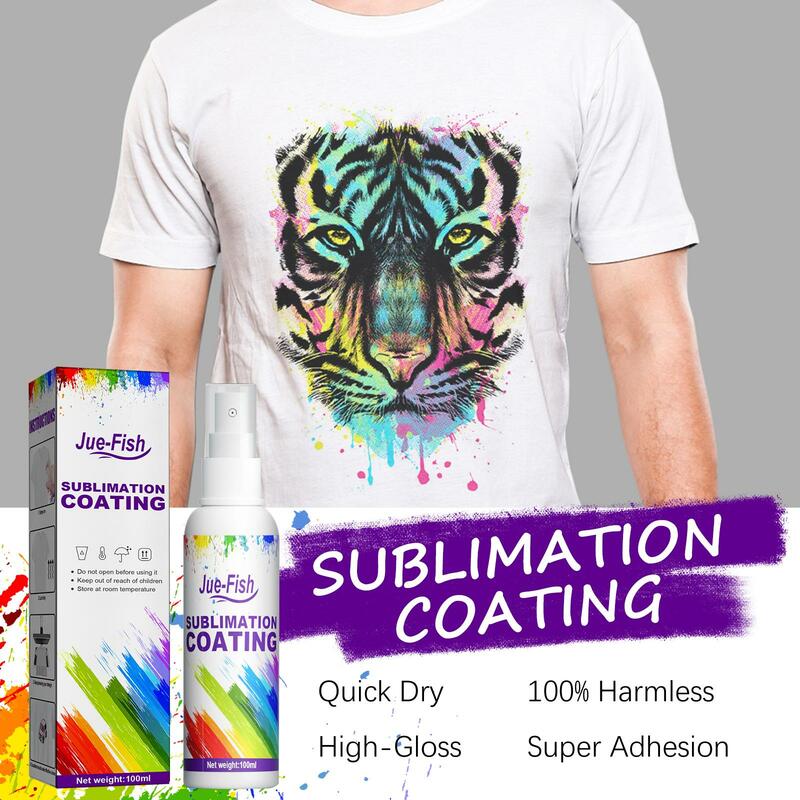 100ml rivestimento a sublimazione ad asciugatura rapida prodotti a sublimazione a spruzzo fissi per t-shirt in tessuto di cotone tela di cartone poliestere R1C1