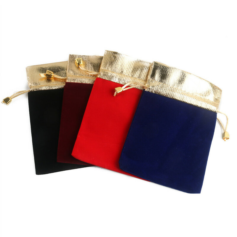 1 pz sacchetto di immagazzinaggio di gioielli in velluto 4 colori per la selezione misura per il regalo di nozze caramelle piccolo sacchetto contenitore di caramelle 16*12cm