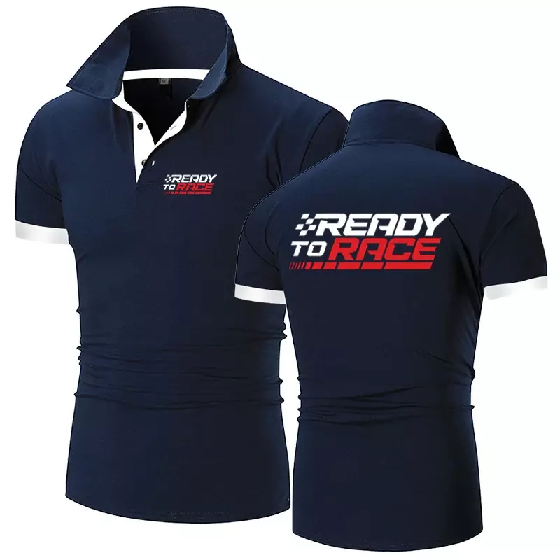 Gotowe do wyścigu Enduro Cross Motocross bitum bitum życie nowe koszulki Polo mężczyźni na co dzień topy z guzikami moda jednolity kolor z krótkim rękawem