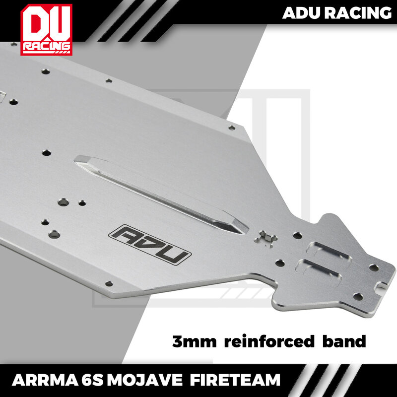 Chasis ADU RACING 7075-T6 AL con banda reforzada de 3mm para ARRMA 6S MOJAVE BIG ROCK FIRETEAM EXB RTR