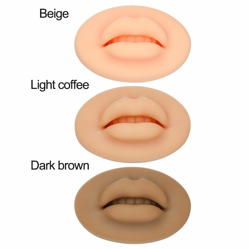 Praktyka 3D wargi miękkie silikonowa skóra otwarte płytki dla artystów makijażu permanentnego Microblading Lip Blush akcesoria treningowe narzędzie