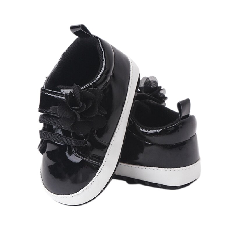Casual Toddler Infant Baby Girl culla scarpe Shiny Metallic High Top Sneakers Infant First Walkers scarpe per bambini