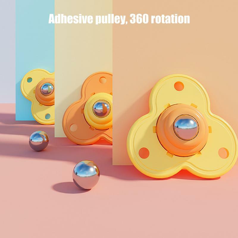 Rodízios giratórios auto-adesivos, 360 graus de rotação, Sticky Polia, Universal Rodas, Storage Box Caster, 4pcs