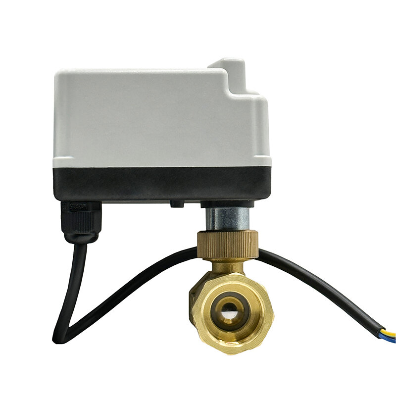 1/2 "válvula de esfera motorizada bronze 3-wire 2-point controle elétrico ac220v válvula de esfera com interruptor manual