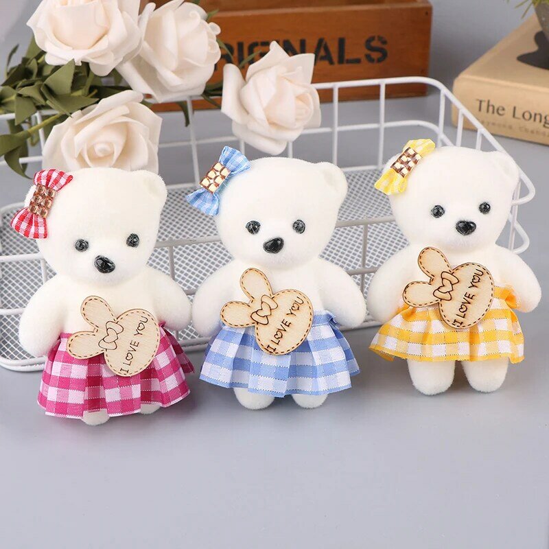 10PCS/SET Bear Bouquet Small Teddy Bear Couple Bear Gift Packaging Wedding Gift Birthday Present