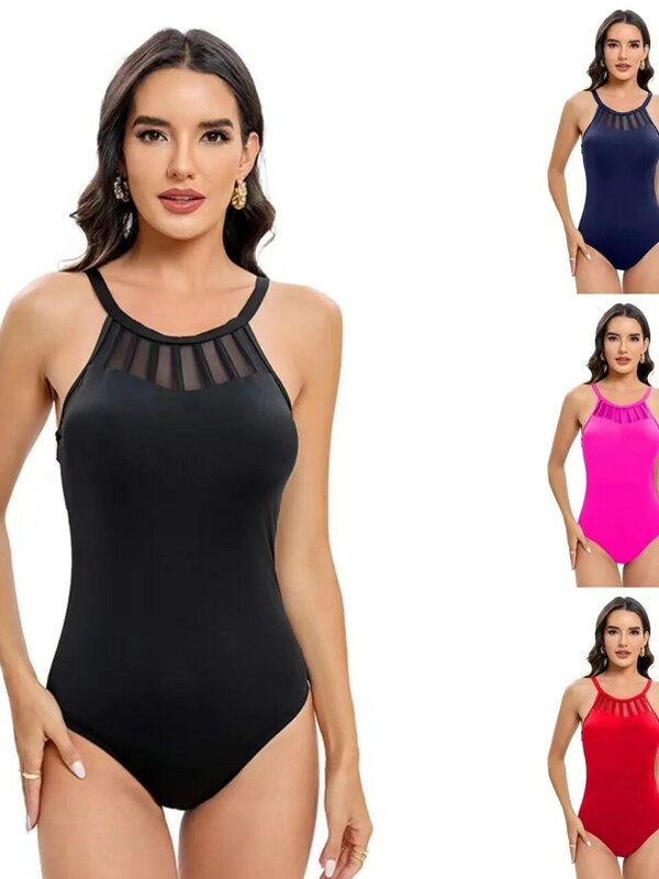 2023 Patchwork Sport One Piece Swimsuit Plus Size Swimwear Women Professional Sport Bathing Suit Surfing Swimsuits Swimming Suit