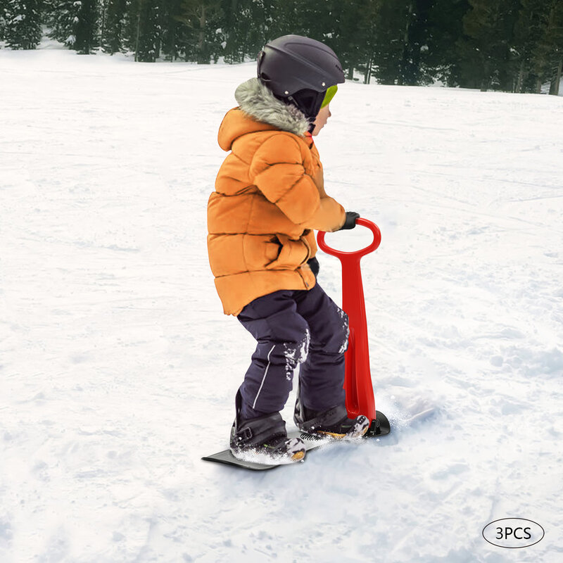 3 buah skuter salju lipat untuk kegiatan luar ruangan seperti ski rumput ski pasir ski Aksesori olahraga musim dingin papan salju