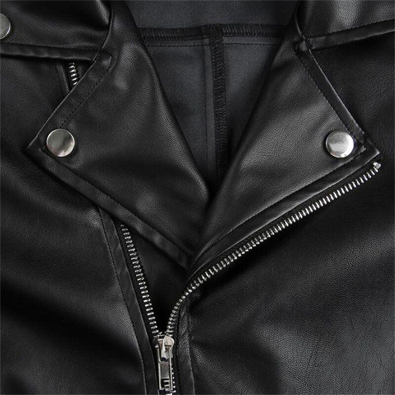 Women Casual Jackets Korean Version Slim Pu Leather Jacket Women's 2024 New Motorcycle Leather Short Coat Streetwear PU Tops