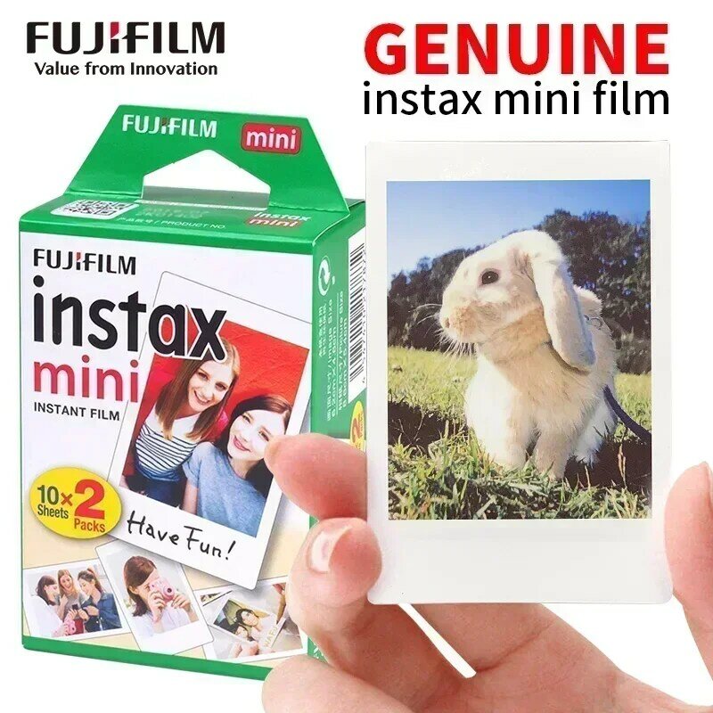 Fujifilm Instax Mini Film Paper, 10-100 folhas para câmeras instantâneas Fuji, 12, 11, 9, 40, 70, 90 Link, Liplay, EVO