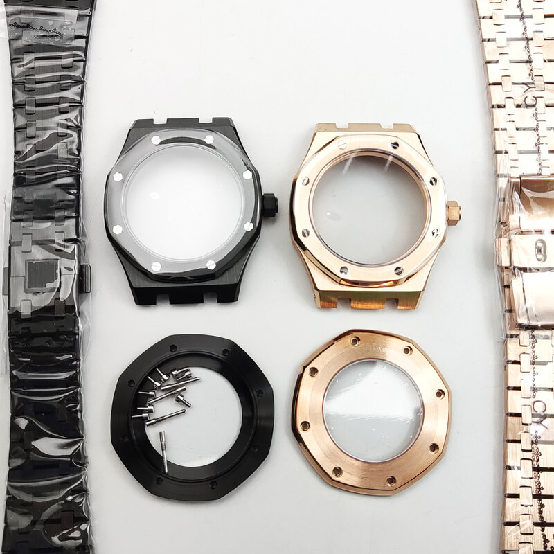 Kit de boîtier de montre en cristal de saphir, accessoires de montre à mouvement, cadran adapté pour NH35, NH36, 5iko A P, 42mm, 31.8mm, 28.5mm