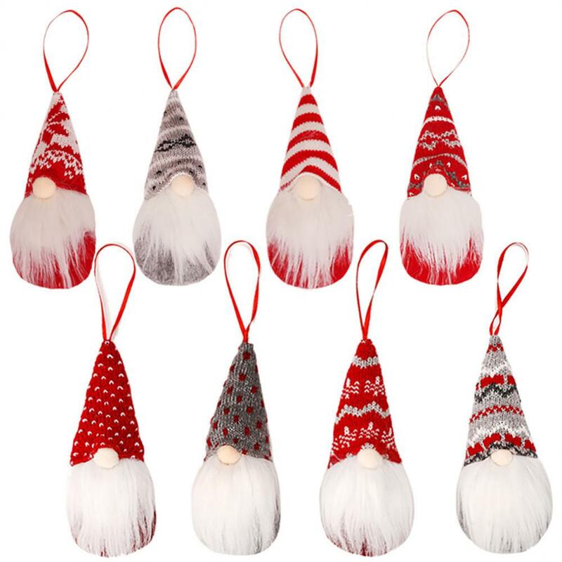 10PCS Merry Christmas Faceless Old Man Doll Ornaments For Xmas Tree Forest Old Man Hanging Pendant Decoration New Year Gift
