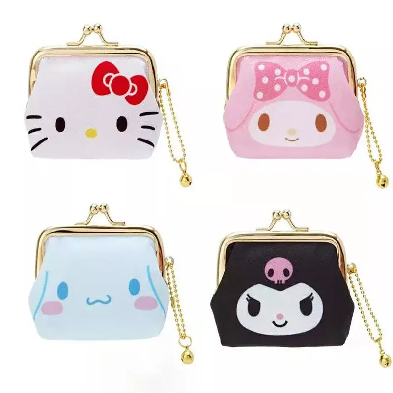 Sanrio Mini Zero Carteira Dos Desenhos Animados, Hello Kitty, Kuromi Cinnamoroll, Mymelody, Anime Key, Saco de Cartão Multifuncional, Holiday Gift, Kawaii