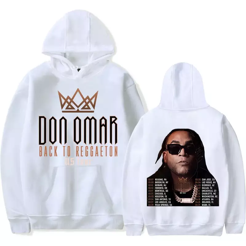 Don Omar Back To Reggaeton Tour 2024 Oversized Women/Men Hoodie Sweatshirt Streetwear Hip Hop Pullover Hooded Jacket Outerwear