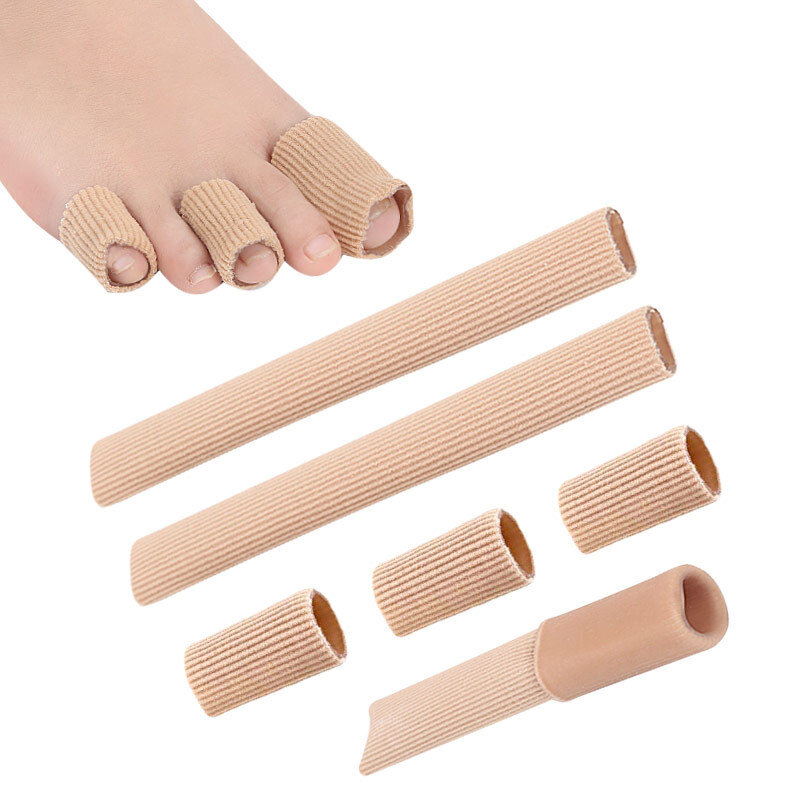 Pexmen Fabric Toe Separator, Finger Protector, Toe Cushion Tubes, mangas para joanete, calos, blisters, calos, 15cm, 1 Pc, 2Pcs