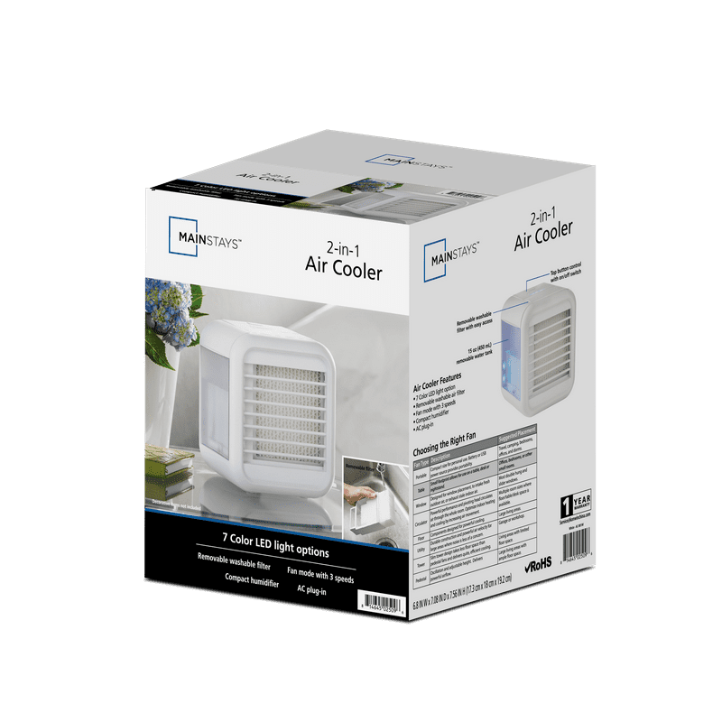 Raffreddatore d'aria evaporativo personale portatile, bianco