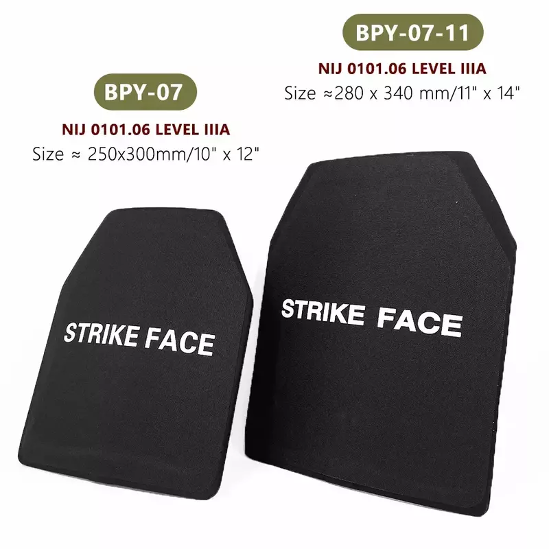 NIJ 3A IIIA Bulletproof Plate 1/2Pcs 10x12 Or 11x14 Ballistic Panels Backpack Armor Panel Against 9mm .44Mag 【XSMS】