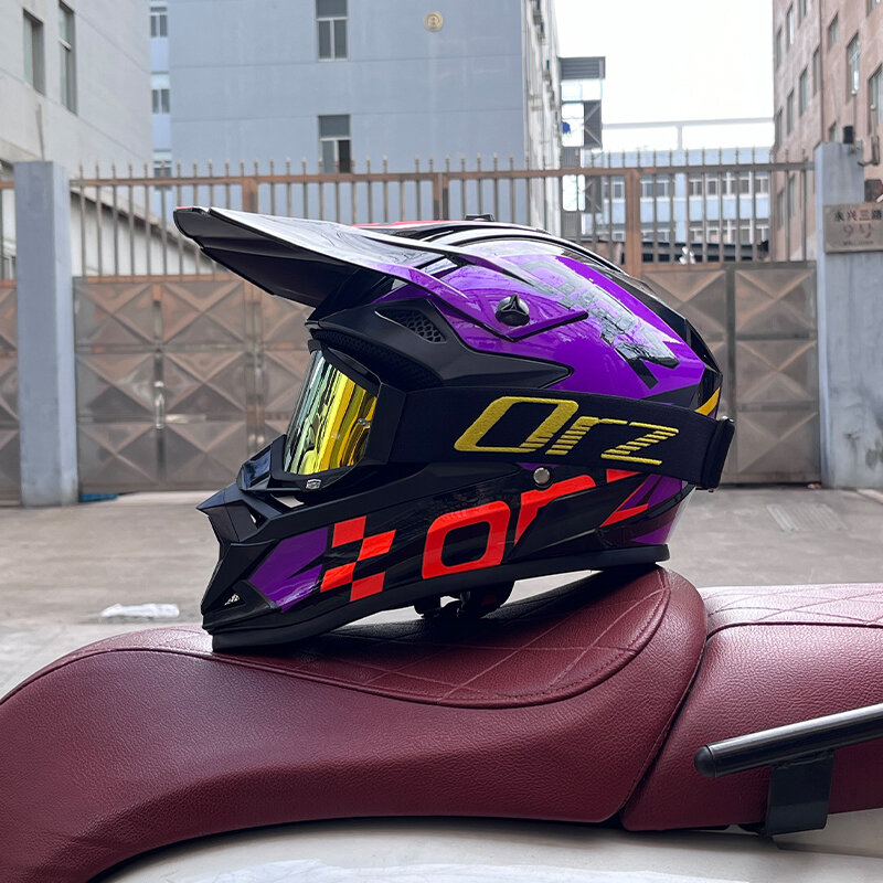 ORZ-casco de motocicleta Para hombre y mujer, protector de cabeza Para Motocross, todoterreno, Abs, Dot