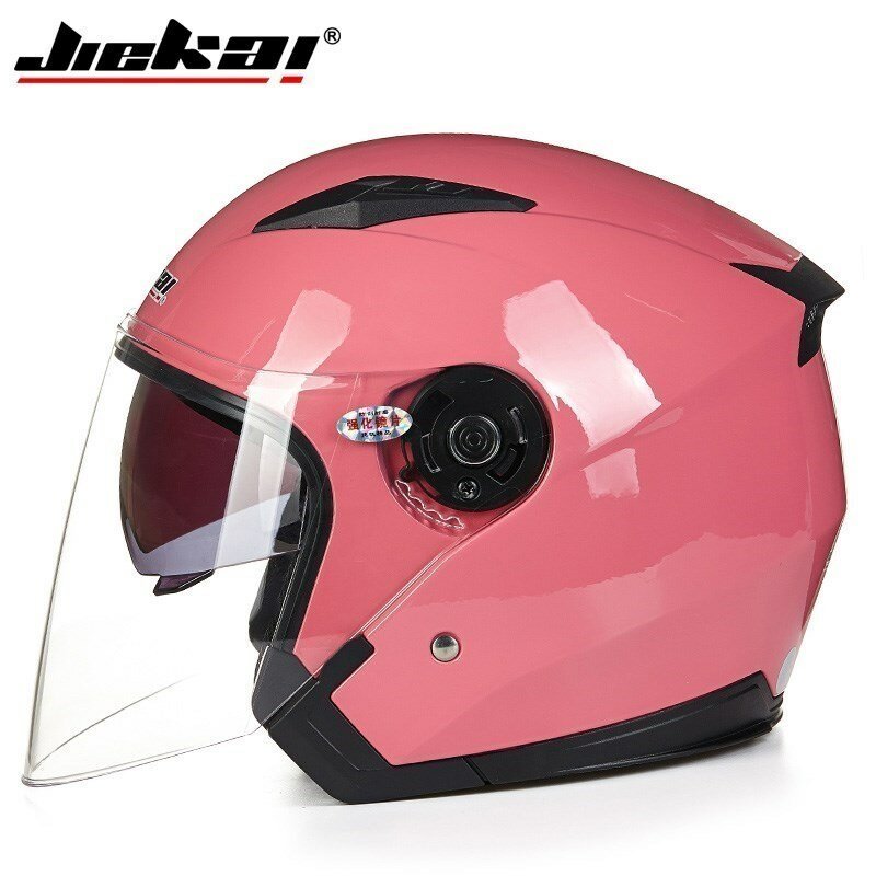 오토바이 헬멧 남녀 공용 사계절, 파라 모토 사이클 안전모, 더블 렌즈 레이싱 하프 헬멧