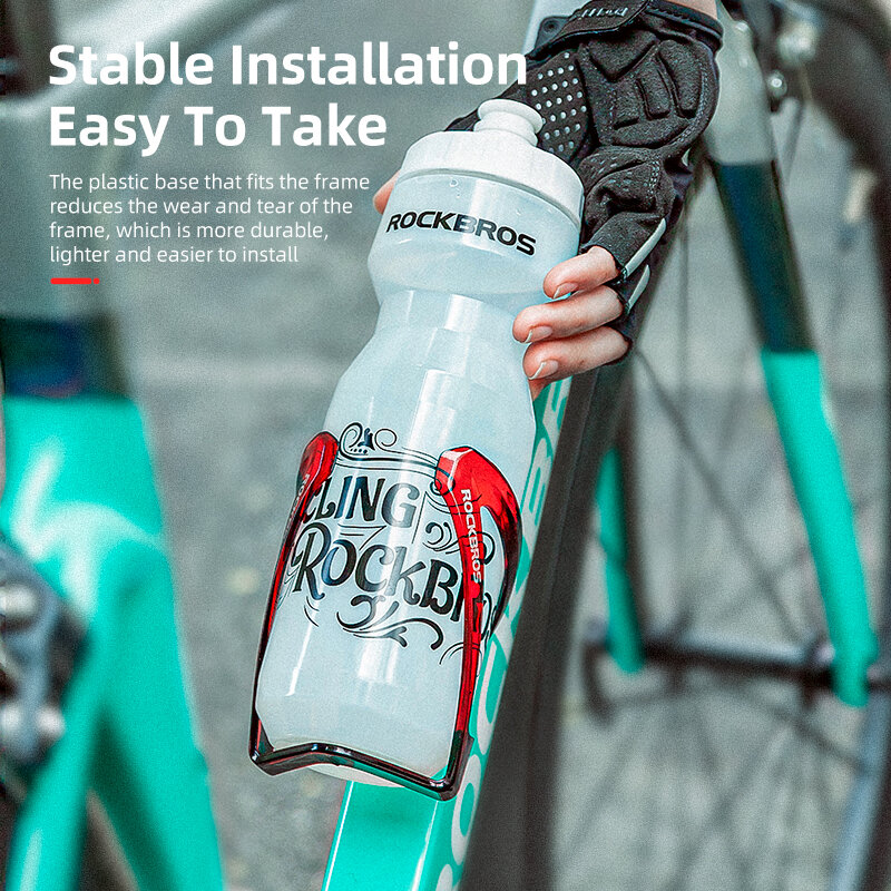 ROCKBROS-soporte para botella de agua para bicicleta, accesorio ligero y colorido para ciclismo de montaña o carretera