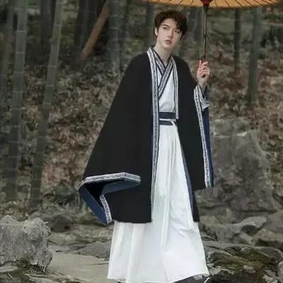 Мужское традиционное платье Hanfu в китайском стиле династии Мин, мужское кимоно для косплея