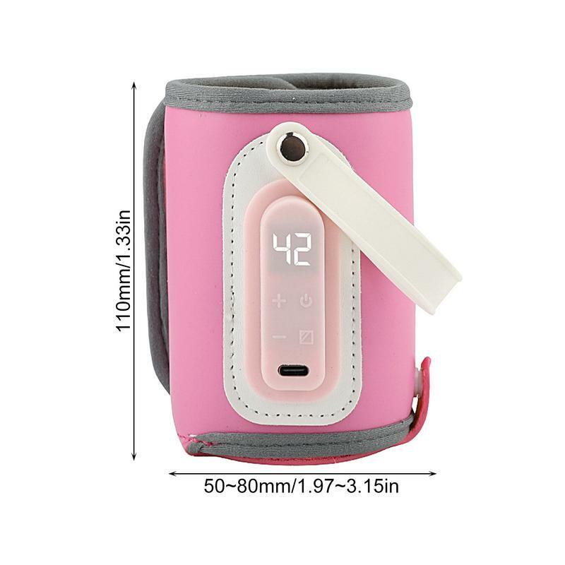 Calentador de botellas portátil USB, bolsa de lactancia, funda de aislamiento térmico, protector de calor de leche