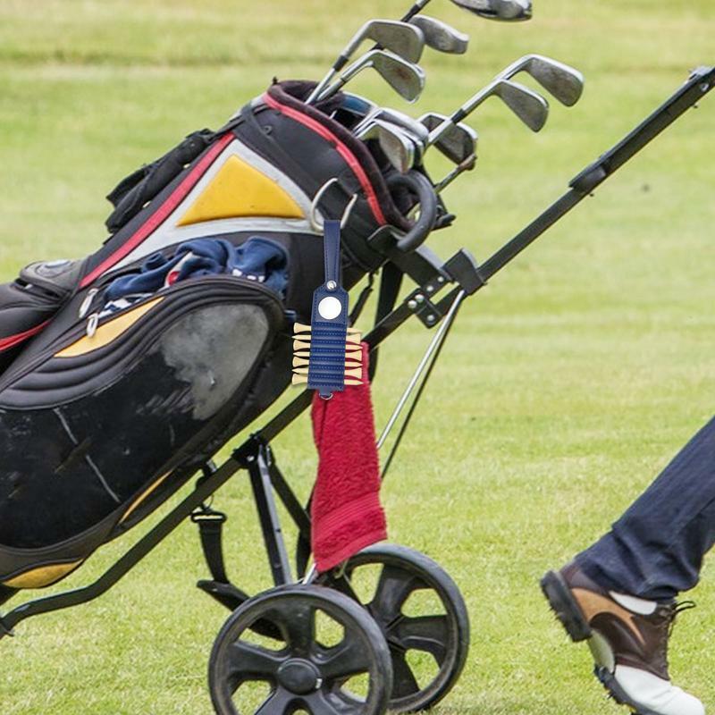 Pemegang kaus Golf kulit untuk tas klip sabuk pemegang kaus luar ruangan perlengkapan olahraga Golf dengan tanda bola kosong untuk penggemar Golf