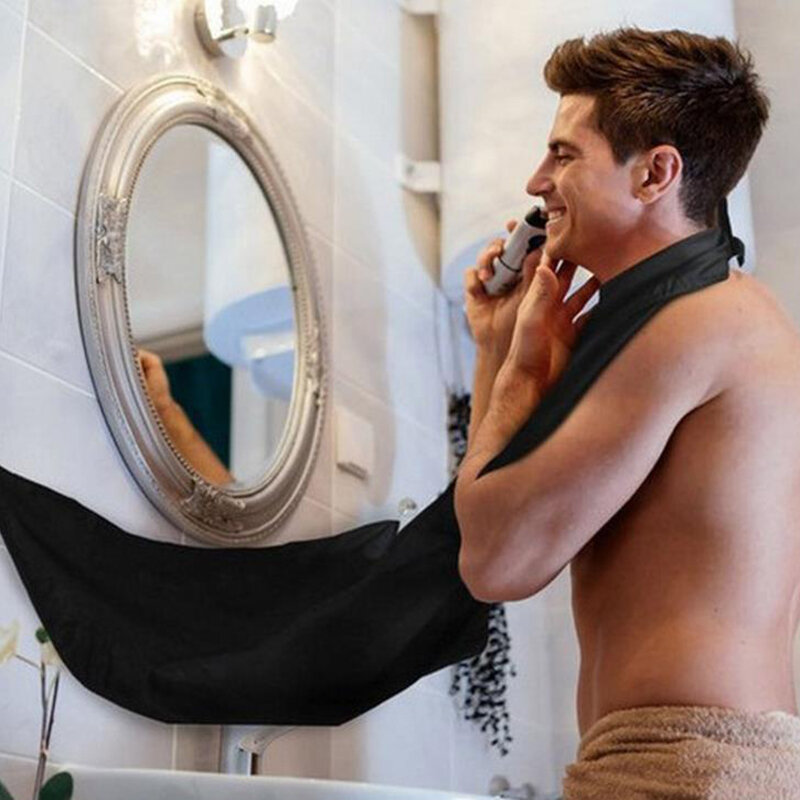 Человек фартук для ванной комнаты Мужской фартук для бритья бороды бритва для волос бритья бороды Ловец Водонепроницаемый цветочные ткань бытовой уборки протектор