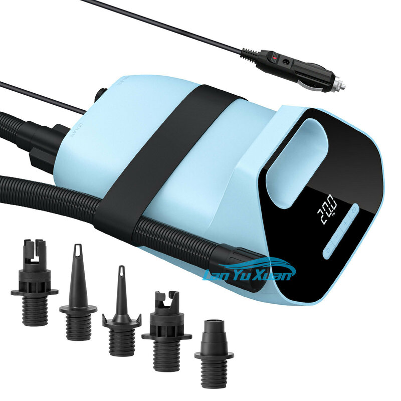 Mode Smart Elektrische Pomp 20 Psi Draagbaar Met Led Scherm Elektrische Slimme Luchtpomp Sup Luchtpomp Voor Fitnessstudio