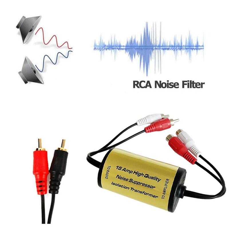 Filtro De Ruído De Áudio Do Carro RCA, Transformador De Isolamento, Alto-falante De Redução Eficiente, 1Pc
