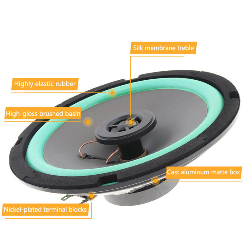 Speaker Koaksial HiFi Mobil Universal 4/5/6, 5 Inci Pintu Kendaraan Stereo Musik Audio Otomatis Pengeras Suara Frekuensi Jangkauan Penuh 100W