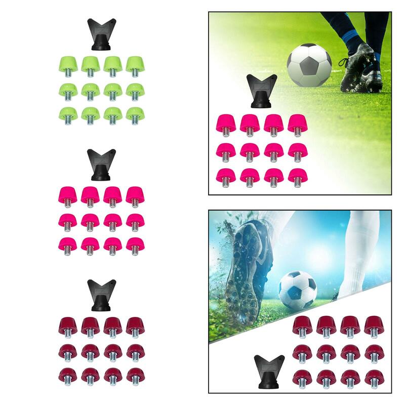 Tacos para botas de fútbol de piezas, tacos para entrenamiento de césped firme, antideslizantes, cómodos, M5, roscados