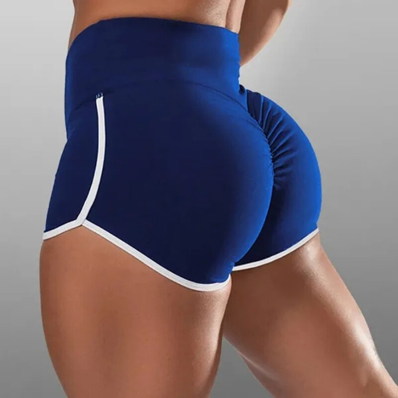 2024 modne damskie spodenki do jogi w jednolitym kolorze obcisłe spodnie biodrowe Fitness sportowy elastyczne szorty czas wolny sport
