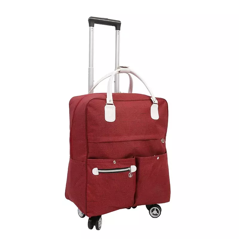 Maleta de viaje portátil impermeable Unisex, bolsas de equipaje plegables expansibles con ruedas, bolsas de noche para la noche, nueva