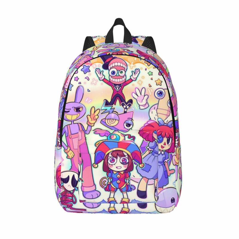 Удивительный цифровой цирковый рюкзак для мальчиков и девочек, школьные ранцы для учебников, рюкзак Pomni Jax для дошкольной и начальной школы, уличная сумка