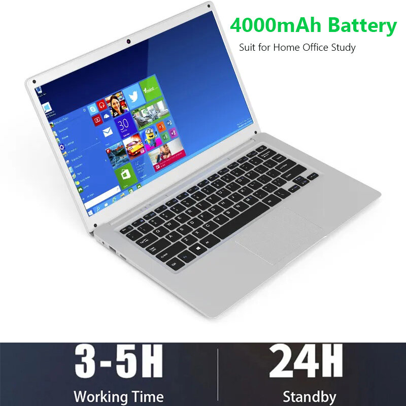 Ультратонкий мини-ноутбук, 14,1 дюйма, Intel Celeron J4105 RAM 6 ГБ DDR4 Win 10 Pro 128 ГБ/256 ГБ/512 ГБ/1 ТБ